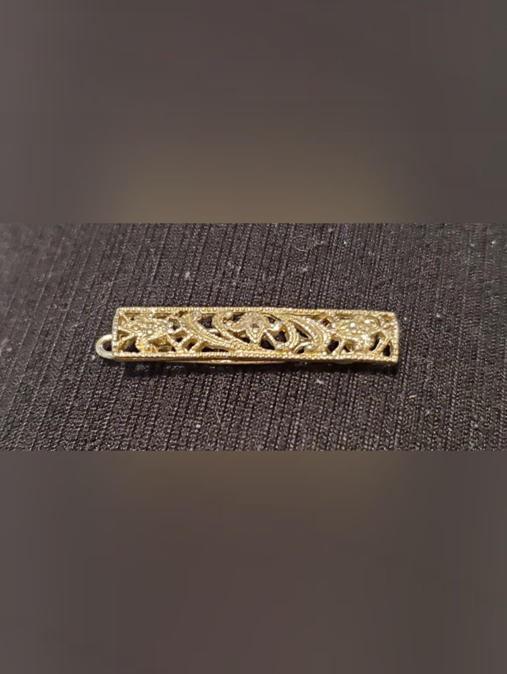 Vintage Silver Filigree Bobby Pin Hair Slide Openwork